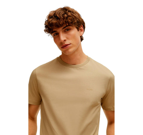 Boss T-shirt T-shirt Uomo Thompson 01 con logo Beige - Francavilla Moda